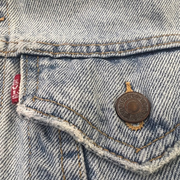 Levi's | Vintage 70517 Trucker Light Wash Denim Vest Small 90s Classic Western - Picture 3 of 10